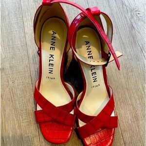 Red Anne Klein shoes. Worn once